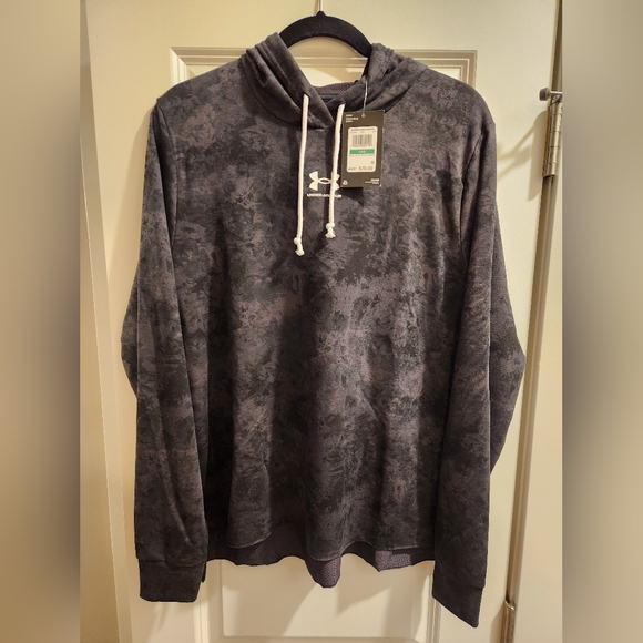 Women's Under Armour UA Rival Terry Printed Hoodie Tie Dye Print NEW - Large - Picture 3 of 5